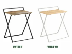Sobuy Mesa Escritorio Plegable Mesa Ordenador, Compacto sin ensamblaje Escritorio para Computadora Mesa de Estudio Diseño Industrial FWT88-F ES