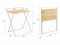 Discount Mesa Escritorio Plegable Mesa Ordenador, Compacto sin ensamblaje Escritorio para Computadora Mesa de Estudio FWT88-WN ES Mesa De Ordenador