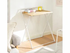 Discount Mesa Escritorio Plegable Mesa Ordenador, Compacto sin ensamblaje Escritorio para Computadora Mesa de Estudio FWT88-WN ES Mesa De Ordenador