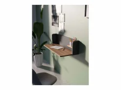Mesa estudio para colgar Mod-Roman acabado nogal/grafito, 35 x 90 x 25 cm (fondo x ancho x