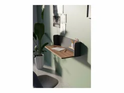 Mesa estudio para colgar Mod-Roman acabado nogal/grafito, 35 x 90 x 25 cm (fondo x ancho x