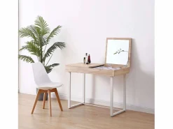 Mesa Estudio Tocador c/Espejo Merilyn Roble Nordish/ 100x50x76cm