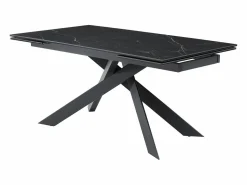 Outlet Mesa extensible - Cerámica, vidrio templado y metal - Efecto mármol - COREMA Mesa Extensible