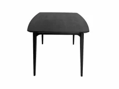 Discount Miliboo Mesa extensible con extensiones integradas rectangular de madera negra de roble L180-230 cm FIFTIES Negro