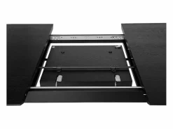 Discount Miliboo Mesa extensible con extensiones integradas rectangular de madera negra de roble L180-230 cm FIFTIES Negro