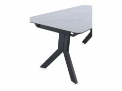 Best Mesa extensible de cerámica blanca con patas de metal 160/210x90 Mesa Extensible