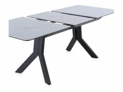 Best Mesa extensible de cerámica blanca con patas de metal 160/210x90 Mesa Extensible