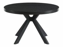 Outlet Vente-unique Mesa extensible de comedor 4 a 8 comensales de MDF y acero - Color: - KOMONI Negro