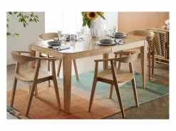 Sale Miliboo Mesa extensible de contrachapado de fresno y madera de caucho 150-180 cm BOLLY Gris