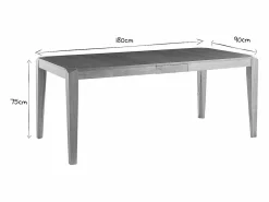 Sale Miliboo Mesa extensible de contrachapado de fresno y madera de caucho 150-180 cm BOLLY Gris