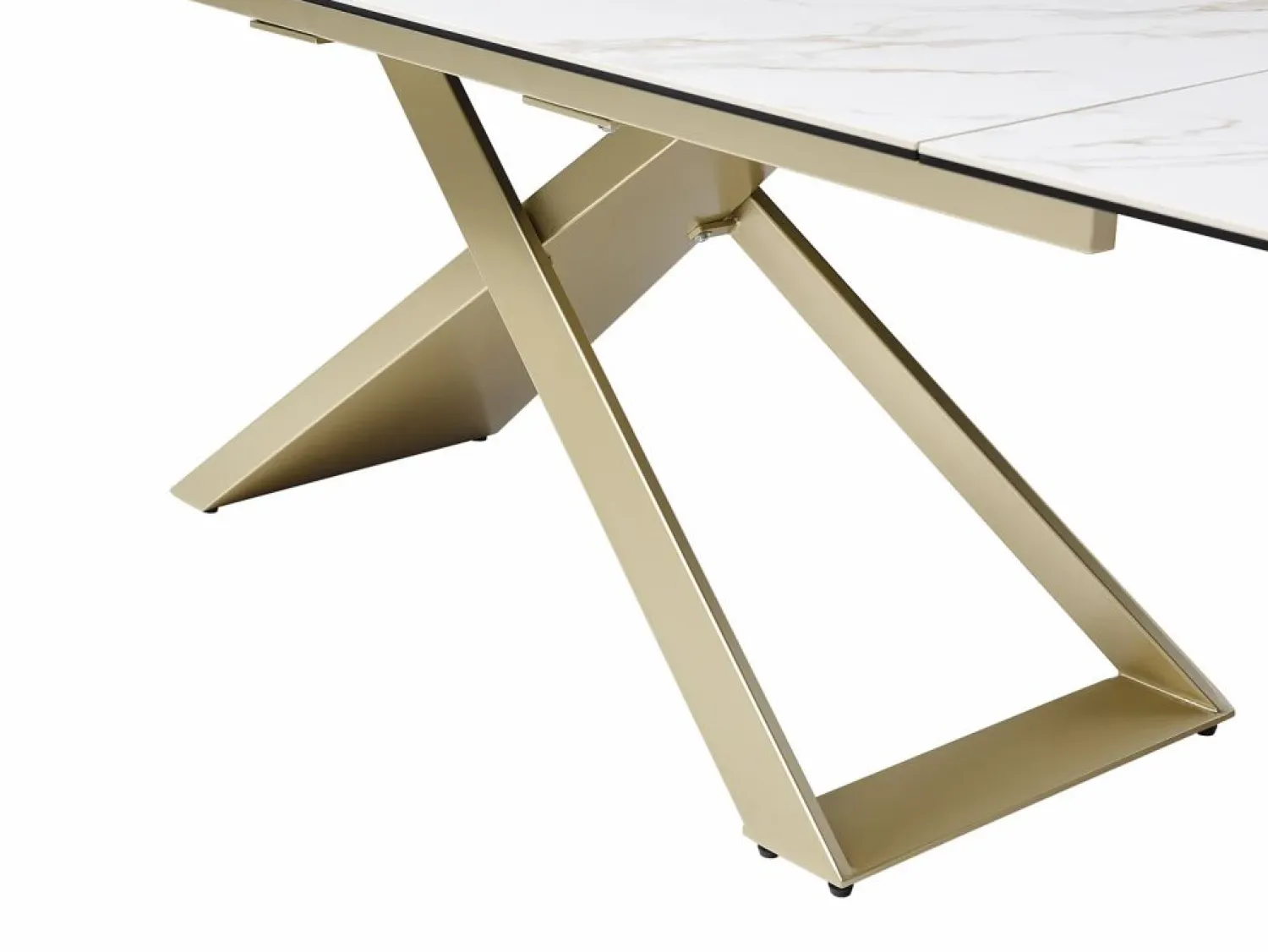Online Mesa extensible para 6-10 cubiertos en cerámica y vidrio templado - Efecto mármol - XERENA Mesa Extensible