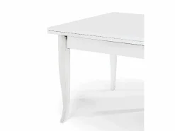 Clearance Mesa extensible plegable de madera blanca 90x90 - 180x90 cm - SANTA CROCE Mesa Extensible