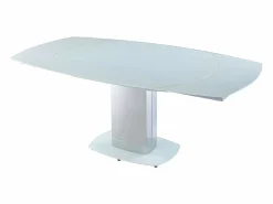 Hot Mesa extensible TALICIA - Cristal templado y metal - Mesa Extensible|Mesa De Comedor