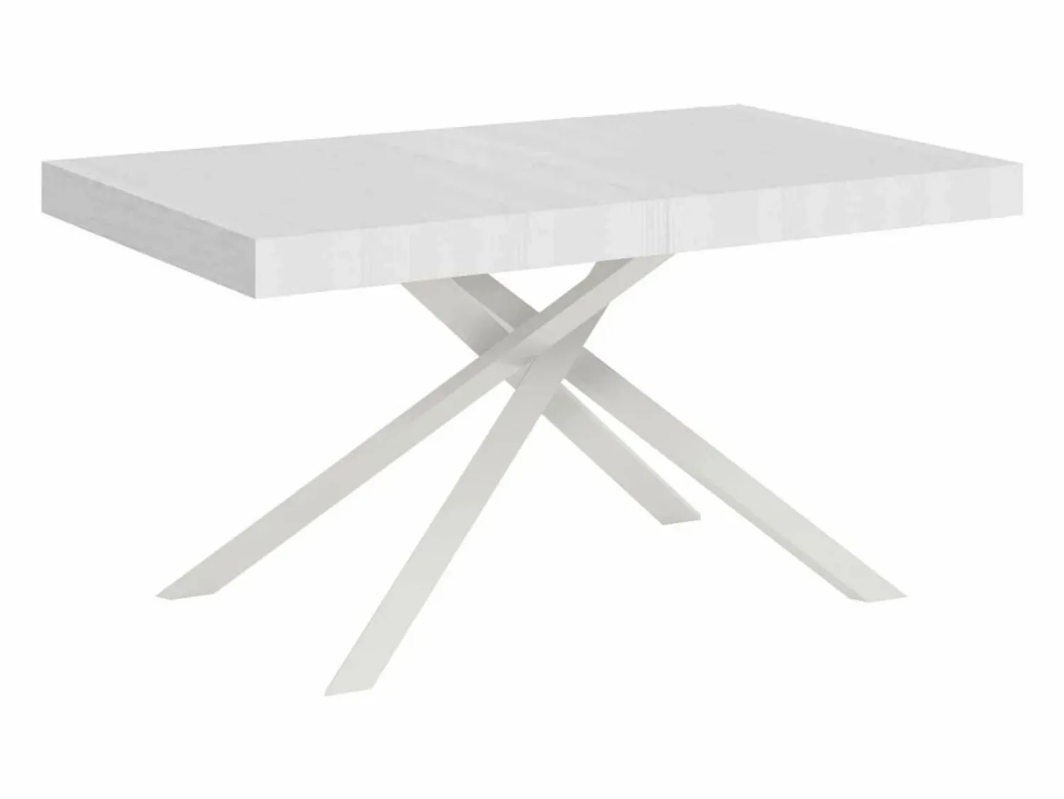 Discount Ityhome Mesa extensible 140/224x80 cm Karida fresno patas blancas Blanco