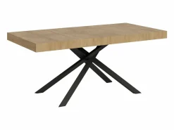 Ityhome Mesa extensible 180/284x90 cm Karida roble natural patas antracita