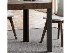 ITAMOBY Mesa extensible 80x140/224 cm Linea Nogal estructura Antracita