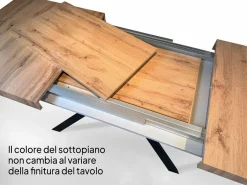 ITAMOBY Mesa extensible 80x140/224 cm Linea Nogal estructura Antracita