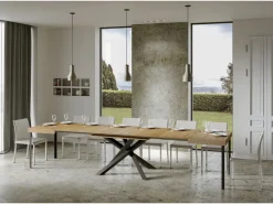 ITAMOBY Mesa extensible 130/390x90 cm Volantis roble natural patas antracita