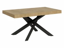 ITAMOBY Mesa extensible 160/264x90 cm Volantis roble natural patas antracita