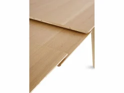 Mesa extensible 160/200x90 patasde hevea con sobre chapado en roble