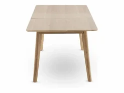 Mesa extensible 160/200x90 patasde hevea con sobre chapado en roble