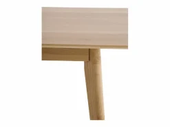 Mesa extensible 160/200x90 patasde hevea con sobre chapado en roble