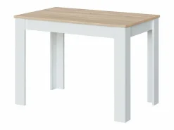 New Loungitude Mesa Fija Cocina Cloe Auxiliar Roble/Blanco 78x109x67 cm Color natural claro / Blanco