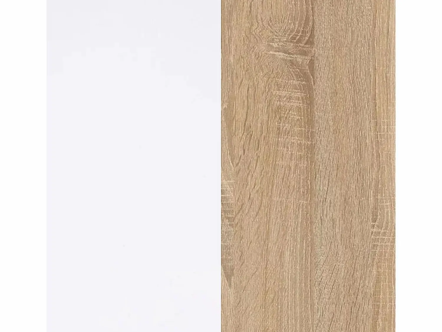 New Loungitude Mesa Fija Cocina Cloe Auxiliar Roble/Blanco 78x109x67 cm Color natural claro / Blanco