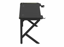 New Mesa gamer ergonómica con LED de carbono para auriculares y bebidas 160x60cm Sportbot LED 160 - Mesa Gaming