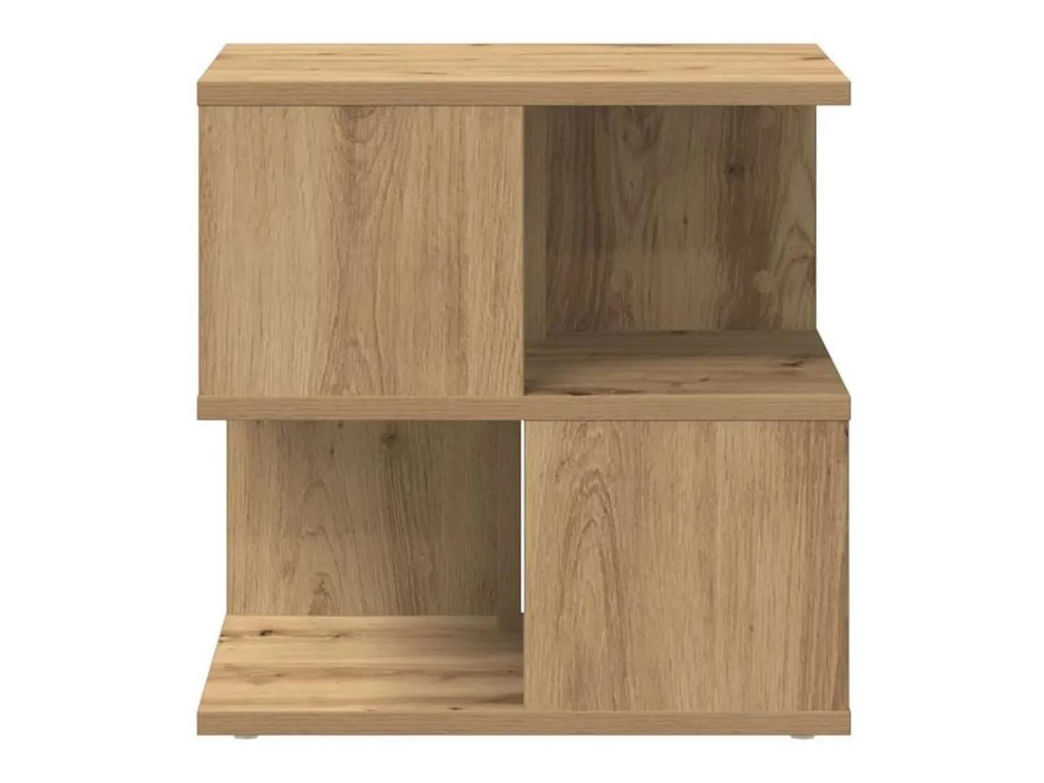 Outlet Mesa lateral Roble artisan 40 x 40 x 40 cm Madera contrachapada Mesa Auxiliar