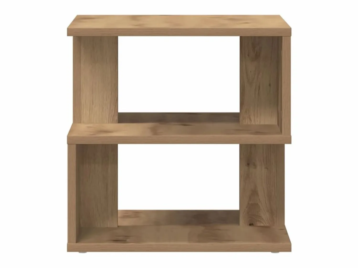 Outlet Mesa lateral Roble artisan 40 x 40 x 40 cm Madera contrachapada Mesa Auxiliar