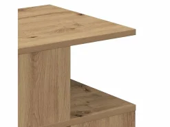 Outlet Mesa lateral Roble artisan 40 x 40 x 40 cm Madera contrachapada Mesa Auxiliar