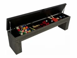 Discount Monstershop Mesa Multijuego 7 en 1 Billar Ping Pong Air Hockey Ajedrez con Accesorios Gris