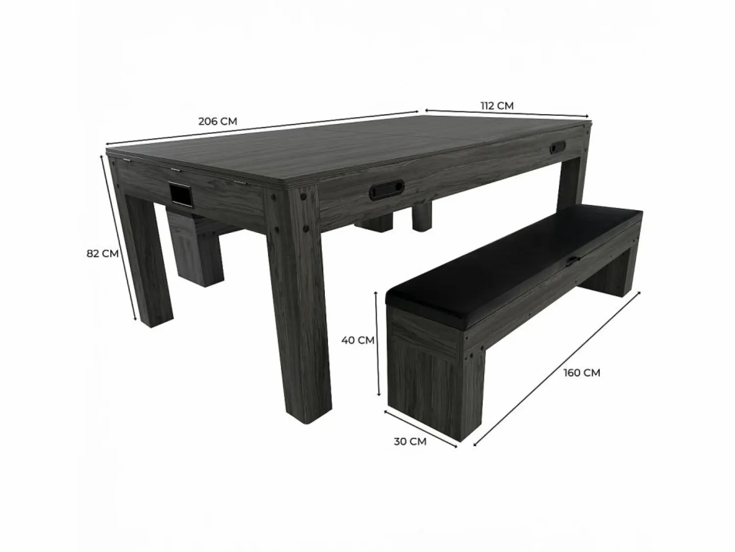Discount Monstershop Mesa Multijuego 7 en 1 Billar Ping Pong Air Hockey Ajedrez con Accesorios Gris