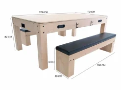 Hot Mesa Multijuego 7 en 1 Billar Ping Pong Air Hockey Ajedrez con Accesorios Ping Pong
