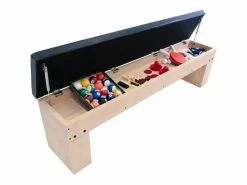 New Monstershop Mesa Multijuego 7 en 1 Billar Ping Pong Air Hockey Ajedrez con Accesorios Beige