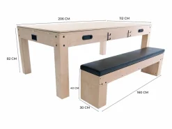 New Monstershop Mesa Multijuego 7 en 1 Billar Ping Pong Air Hockey Ajedrez con Accesorios Beige