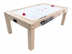 New Monstershop Mesa Multijuego 7 en 1 Billar Ping Pong Air Hockey Ajedrez con Accesorios Beige