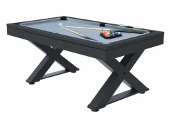 Concept-Usine Mesa multi-juegos de madera negra ping-pong y billar TEXAS