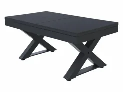 Concept-Usine Mesa multi-juegos de madera negra ping-pong y billar TEXAS