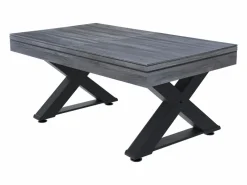 Concept-Usine Mesa multi-juegos de madera ping-pong y billar TEXAS Gris