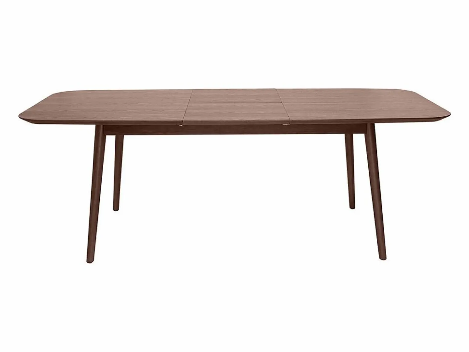 Online Miliboo Mesa rectangular extensible con extensiones integradas de madera de nogal oscuro 160-210 cm ANK Marru00f3n