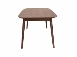 Online Miliboo Mesa rectangular extensible con extensiones integradas de madera de nogal oscuro 160-210 cm ANK Marru00f3n