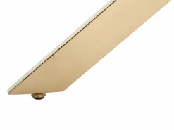 Discount Mesa redonda de comedor para 4 personas de vidrio templado y metal dorado - Transparente - COSIMA Mesa De Comedor