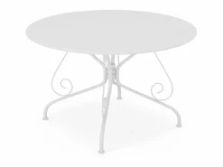 Sale Mesa redonda de jardín D.120cm de metal estilo hierro forjado - - GUERMANTES de Comedores De Jardín