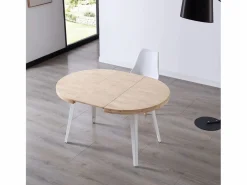 Mesa Redonda Extensible Bali Roble Nordish 76x100-180 cm
