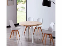Mesa Redonda Extensible Bali Roble Nordish 76x100-180 cm