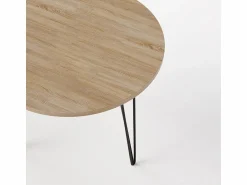 Clearance Mesa redonda MIKA Ø90 cm para cocina, salón, comedor Roble Sonoma Mesa De Comedor