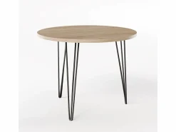 Clearance Mesa redonda MIKA Ø90 cm para cocina, salón, comedor Roble Sonoma Mesa De Comedor