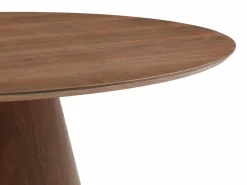 Clearance Mesa redonda para 4 comensales de MDF - Natural oscuro - ANTALIZA Mesa De Comedor